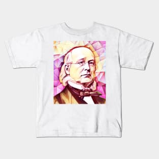 Horace Greeley Pink Portrait | Horace Greeley Artwork 13 Kids T-Shirt